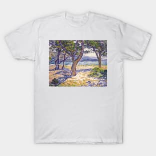 The Mediterranean at Le Lavandou by Theo Van Rysselberghe T-Shirt